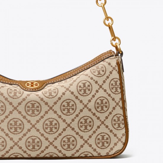 Tory Burch Women T Monogram Jacquard Studio Bag Hazel